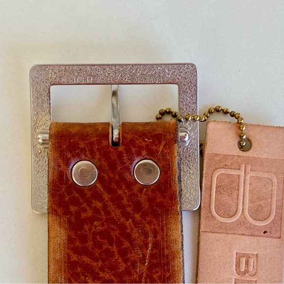 🇨🇦 BRAVE Leather - Cognac Raw Washed - Matte Silver Buckle and Rivets - Picture 12 of 15